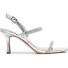 DREAM PAIRS Womens Slingback Heels Square Open Toe Strappy Sandals Ankle Strap High Heeled Dressy Shoes(Silver-rhinestone)