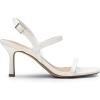 DREAM PAIRS Womens Slingback Heels Square Open Toe Strappy Sandals Ankle Strap High Heeled Dressy Shoes(White)
