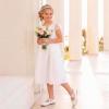 Dream Pairs Girls Ballerina Dress Shoes Mary Jane Flats(White-pu)