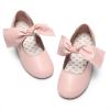 Dream Pairs Girls Ballerina Flats Mary Jane Front Bow Dress Shoes(Pink)