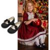 Dream Pairs Girls Dress Shoes Mary Jane Flower Girl Bow Ballet Flats for Wedding Party Toddler/Little Kid(Sophia-22-black)