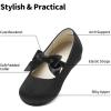 Dream Pairs Girls Dress Shoes Mary Jane Flower Girl Bow Ballet Flats for Wedding Party Toddler/Little Kid(Sophia-22-black)