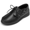 DREAM PAIRS Boys Dress Shoes Boat Shoes Slip on Loafers Casual School Shoes (Toddler/Little Kid/Big Kid)(All Black)