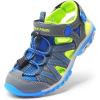 DREAM PAIRS Boys Girls Closed-Toe Outdoor Summer Sport Sandals for Toddler/Little/Big Kid(Grey/Green/Blue)