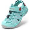 DREAM PAIRS Boys Girls Closed-Toe Outdoor Summer Sport Sandals for Toddler/Little/Big Kid(Light/Green/Coral)