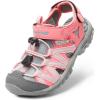 DREAM PAIRS Boys Girls Closed-Toe Outdoor Summer Sport Sandals for Toddler/Little/Big Kid(Pink/Grey/Green)