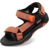 DREAM PAIRS Boys Girls Sandals Kids Adventurous Light-Weight Adjustable Straps Summer Water Shoes (Toddler/Little Kid/Big Kid)(Orange/Black)