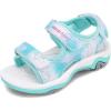 DREAM PAIRS Boys Girls Sandals Summer Outdoor Athletic Kids Sport Water Shoes for Toddler/Little Kid(Light Blue-pu)