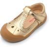 DREAM PAIRS Girls Mary Jane Dress Shoes School Uniform Toe-Protective T-Strap Ballet Flats Toddler Little Kid(Gold)
