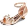 DREAM PAIRS Lace Up Low Heel Sandals for Girls Ankle Strap Dress Pump Strappy Gladiator Wedding Party Shoes for Little Kid/Big Kid