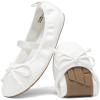 DREAM PAIRS Little Girls Toddler Ballet Flats Dress Shoes Mary Janes Shoes(White)