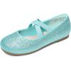 Dream Pairs Girls Ballerina Dress Shoes Mary Jane Flats(Blue)