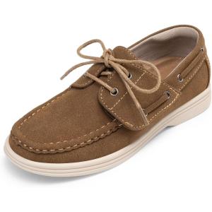 DREAM PAIRS Boys Dress Shoes Boat Shoes Slip on Loafers Casual School Shoes (Toddler/Little Kid/Big Kid)(Camel)