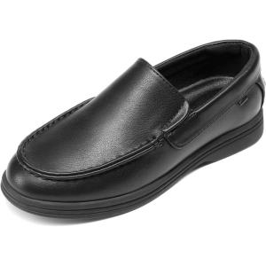 DREAM PAIRS Boys Dress Shoes Slip-On Loafers Casual Flat Shoes (Toddler/Little Kid/Big Kid)(All Black)