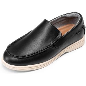 DREAM PAIRS Boys Dress Shoes Slip-On Loafers Casual Flat Shoes (Toddler/Little Kid/Big Kid)(Black)