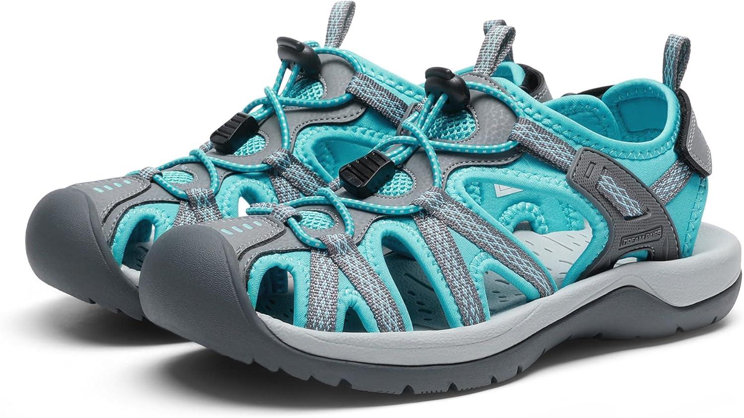 image:imageDREAM PAIRS Womens Hiking Sandals Adventurous Summer Sports Shoes OutdoorGreyBlue