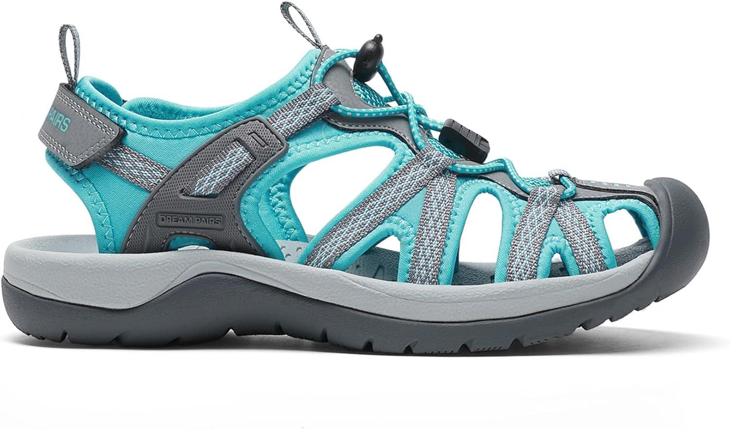 image:imageDREAM PAIRS Womens Hiking Sandals Adventurous Summer Sports Shoes OutdoorGreyBlue