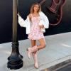 DREAM PAIRS Cowboy Boots for Women Cowgirl Western Boots Fashion Embroidery Stitched Chunky Heel Mid Calf Boots(Light Pink)