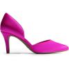 DREAM PAIRS Women’s High Heel Closed Toe Pumps(Hot Pink-satin)