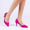 DREAM PAIRS Women’s High Heel Closed Toe Pumps(Hot Pink-satin)