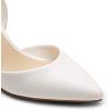 DREAM PAIRS Women’s High Heel Closed Toe Pumps(White-pu)