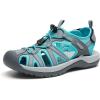 DREAM PAIRS Women’s Hiking Sandals Adventurous Summer Sports Shoes Outdoor(Grey/Blue)
