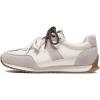 DREAM PAIRS Women’s Platform Fashion Sneakers Retro Classic Trainers Casual Stylish Breathable Tennis Running Walking Shoes(Grey/White)