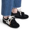 DREAM PAIRS Women’s Retro Platform Sneakers, Faux Suede Casual Fashion All-Day Comfort Cushion Walking Breathable Shoes(Black)