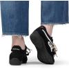 DREAM PAIRS Women’s Retro Platform Sneakers, Faux Suede Casual Fashion All-Day Comfort Cushion Walking Breathable Shoes(Black)