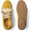 DREAM PAIRS Women’s Retro Platform Sneakers, Faux Suede Casual Fashion All-Day Comfort Cushion Walking Breathable Shoes(Yellow)