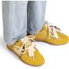 DREAM PAIRS Women’s Retro Platform Sneakers, Faux Suede Casual Fashion All-Day Comfort Cushion Walking Breathable Shoes(Yellow)