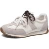 DREAM PAIRS Women’s Platform Fashion Sneakers Retro Classic Trainers Casual Stylish Breathable Tennis Running Walking Shoes(Grey/White)