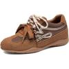 DREAM PAIRS Women’s Retro Platform Sneakers, Faux Suede Casual Fashion All-Day Comfort Cushion Walking Breathable Shoes(Brown)