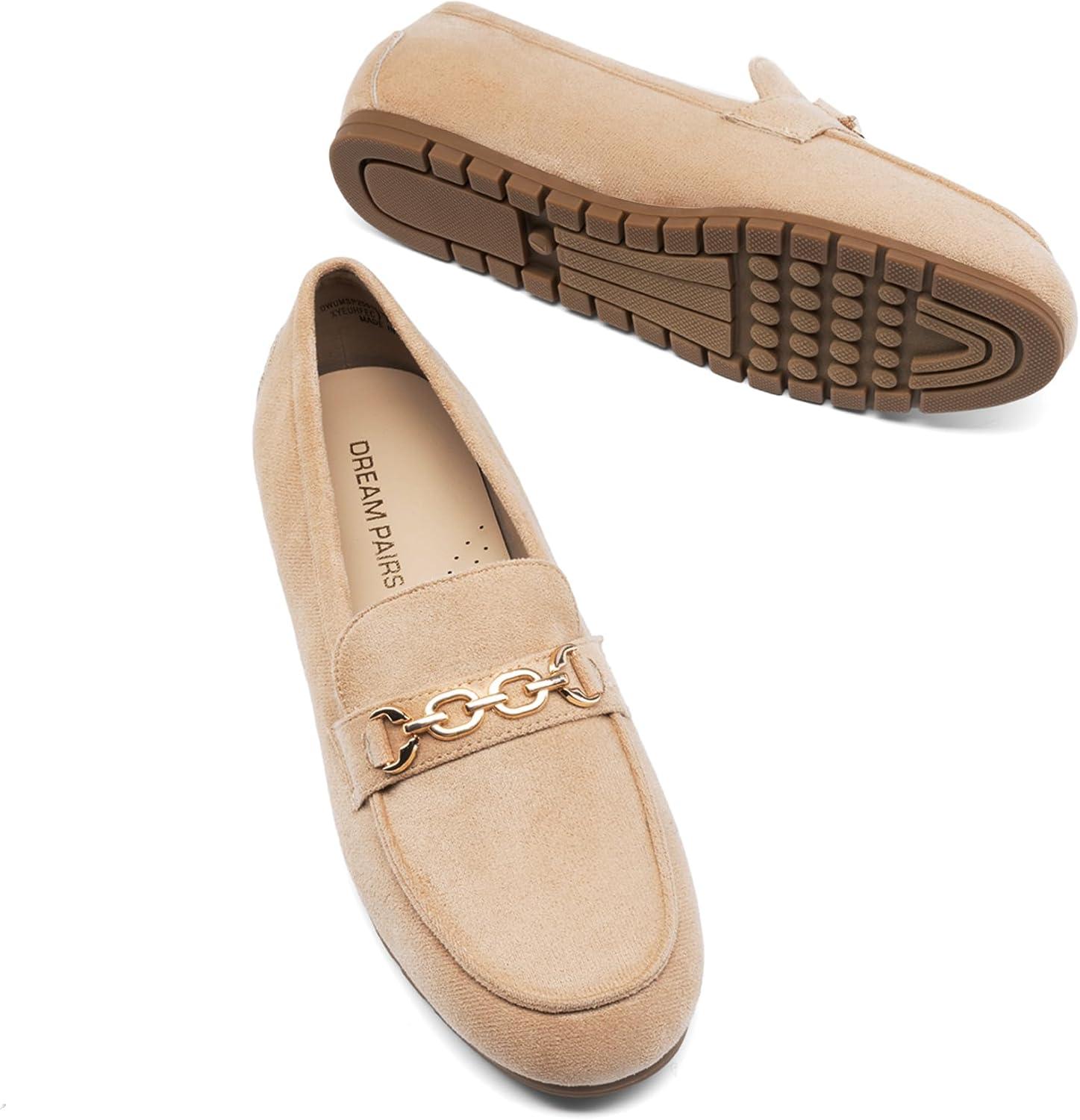 image:imageDREAM PAIRS Loafers for Women Casual Comfortable Slip On Flat Lightweight Leisure Work Shoe Comfort Walking ShoesCamel