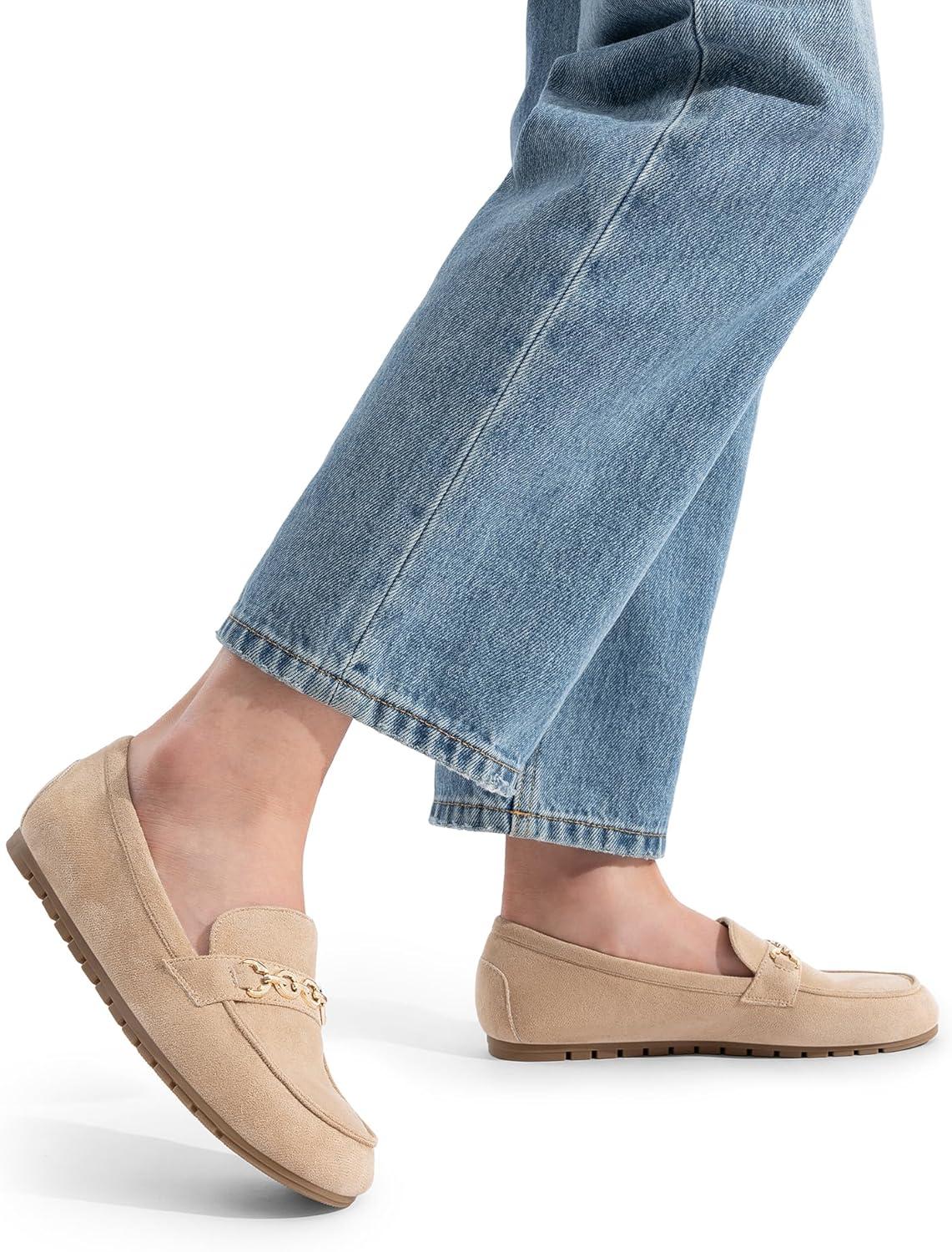 image:imageDREAM PAIRS Loafers for Women Casual Comfortable Slip On Flat Lightweight Leisure Work Shoe Comfort Walking ShoesCamel