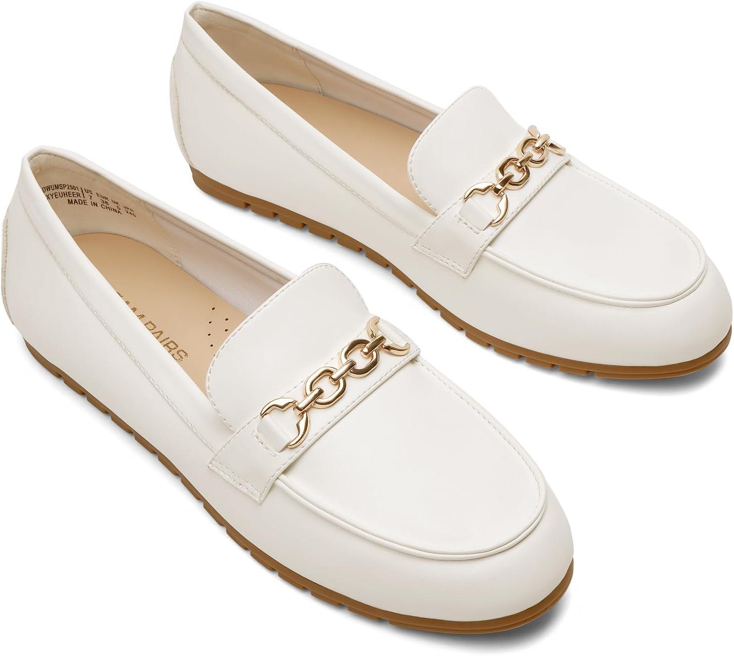 image:imageDREAM PAIRS Loafers for Women Casual Comfortable Slip On Flat Lightweight Leisure Work Shoe Comfort Walking ShoesWhite