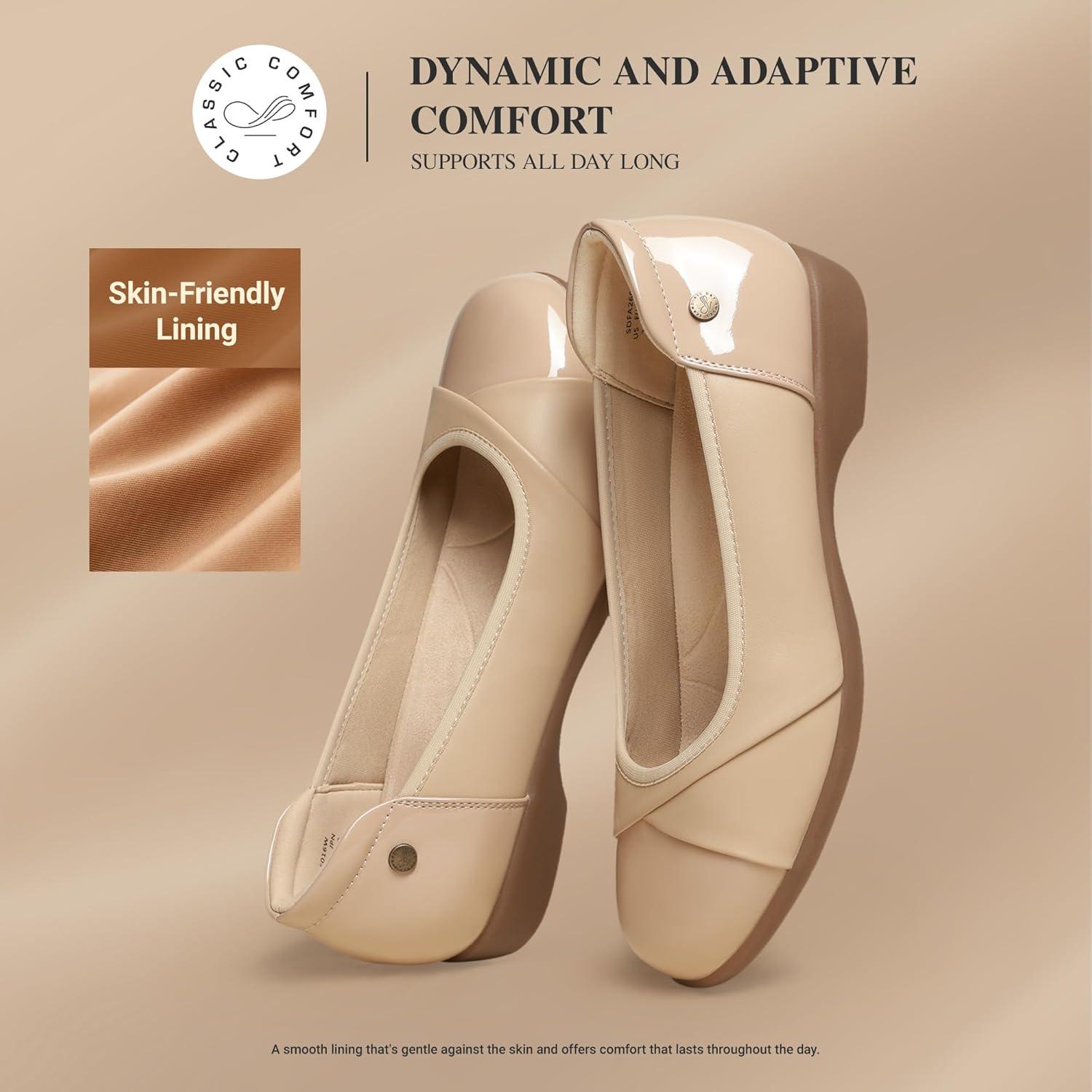 image:imageDREAM PAIRS Womens Ballet Flats Work Office Dress Shoes Comfortable Dressy Casual Flats for WomenNude