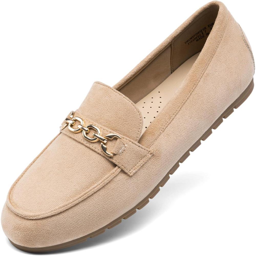 image:imageDREAM PAIRS Loafers for Women Casual Comfortable Slip On Flat Lightweight Leisure Work Shoe Comfort Walking ShoesCamel