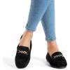 DREAM PAIRS Loafers for Women Casual Comfortable Slip On Flat Lightweight Leisure Work Shoe Comfort Walking Shoes(Black-suede)