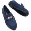 DREAM PAIRS Loafers for Women Casual Comfortable Slip On Flat Lightweight Leisure Work Shoe Comfort Walking Shoes(Navy)