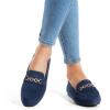 DREAM PAIRS Loafers for Women Casual Comfortable Slip On Flat Lightweight Leisure Work Shoe Comfort Walking Shoes(Navy)
