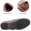 DREAM PAIRS Women’s Arch Support Slip-on Loafers(Tan)
