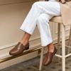 DREAM PAIRS Women’s Arch Support Slip-on Loafers(Tan)