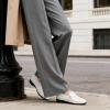 DREAM PAIRS Women’s Arch Support Slip-on Loafers(White)