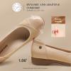 DREAM PAIRS Women’s Ballet Flats Work Office Dress Shoes Comfortable Dressy Casual Flats for Women(Nude)
