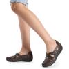 DREAM PAIRS Women’s Loafers Slip On Comfortable Casual Orthopedic Walking Flats Work Shoes Closed Toe Sandals with Arch Support(Brown)