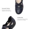 DREAM PAIRS Women’s Loafers Slip On Comfortable Casual Orthopedic Walking Flats Work Shoes Closed Toe Sandals with Arch Support(Navy)
