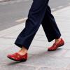 DREAM PAIRS Women’s Loafers Slip On Comfortable Casual Orthopedic Walking Flats Work Shoes Closed Toe Sandals with Arch Support(Red)