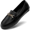DREAM PAIRS Loafers for Women Casual Comfortable Slip On Flat Lightweight Leisure Work Shoe Comfort Walking Shoes(Black Pu)