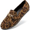 DREAM PAIRS Loafers for Women Casual Comfortable Slip On Flat Lightweight Leisure Work Shoe Comfort Walking Shoes(Leopard)